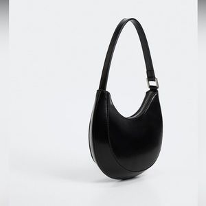 Mango Black Oval Purse